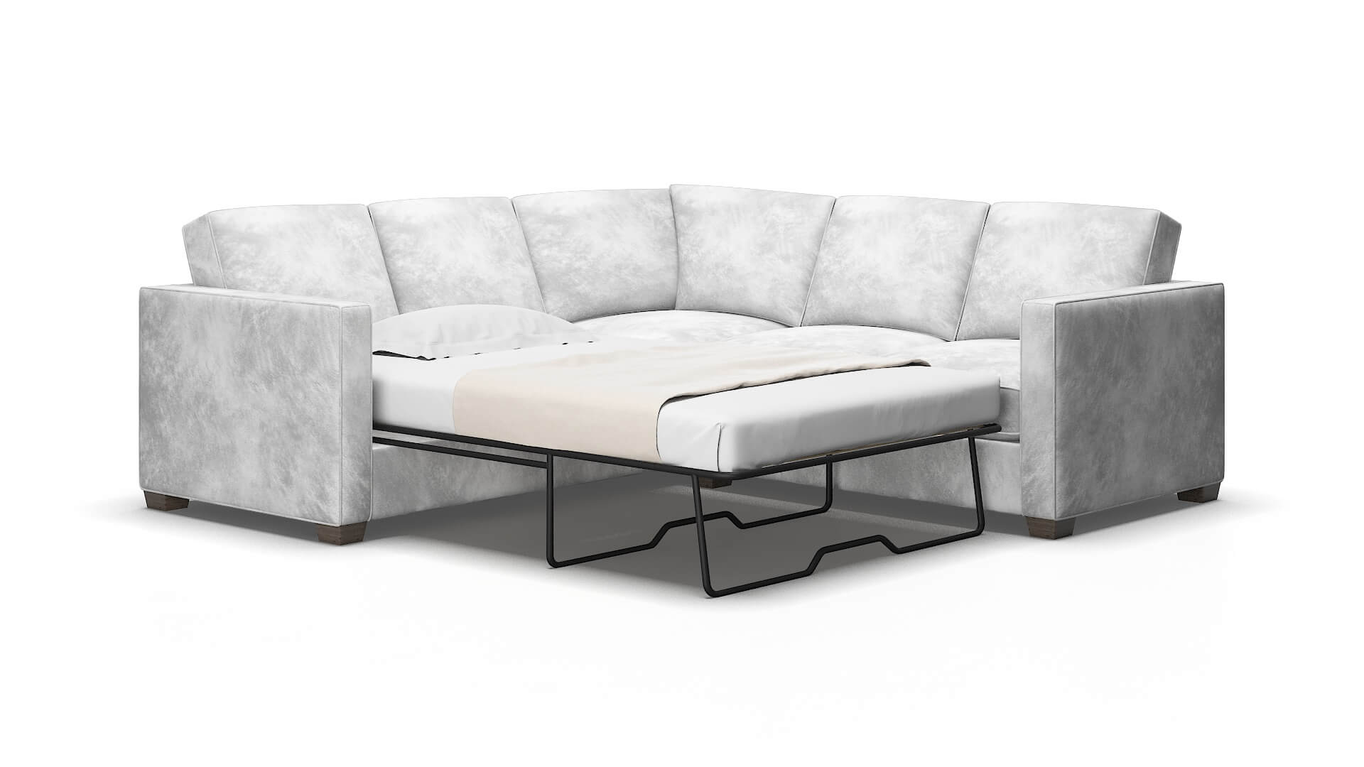 Calgary Terrain pearl Sectional sleeper Espresso Legs  2