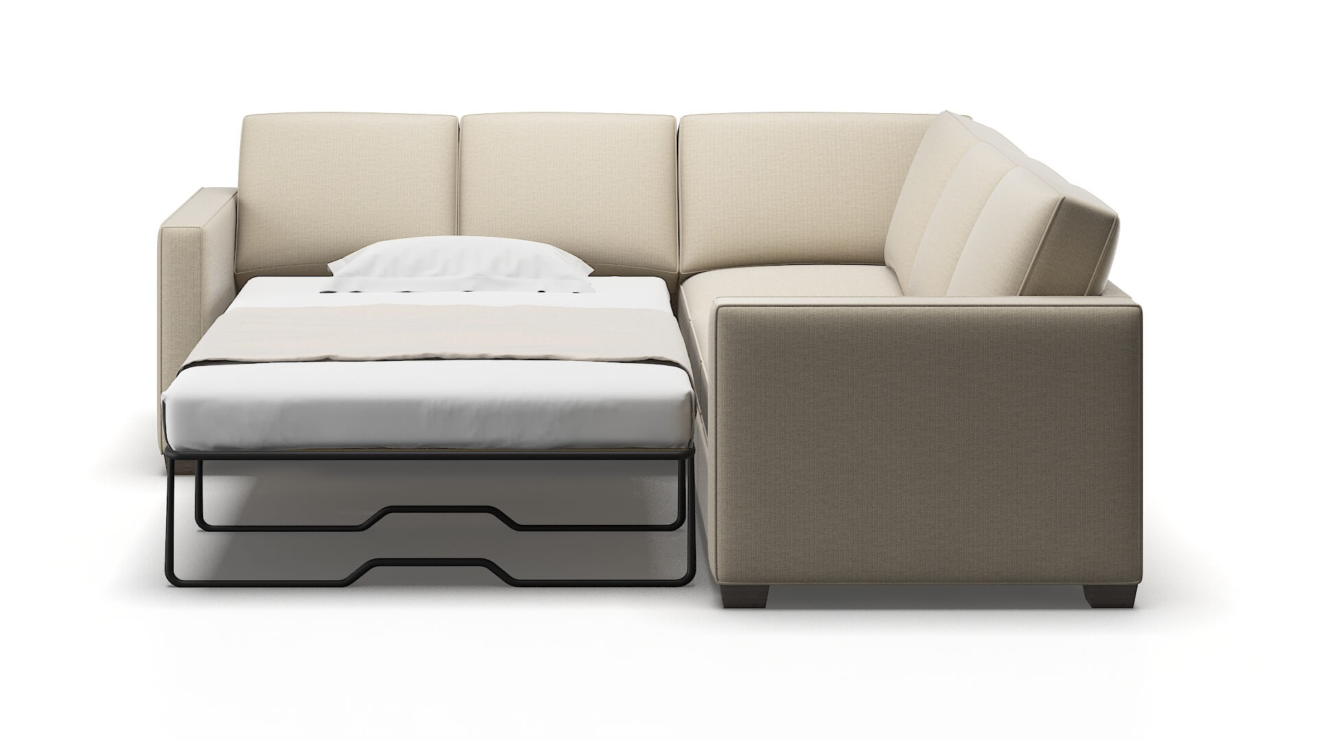 Calgary Urban_d Silver Sectional Sleeper Espresso legs 1