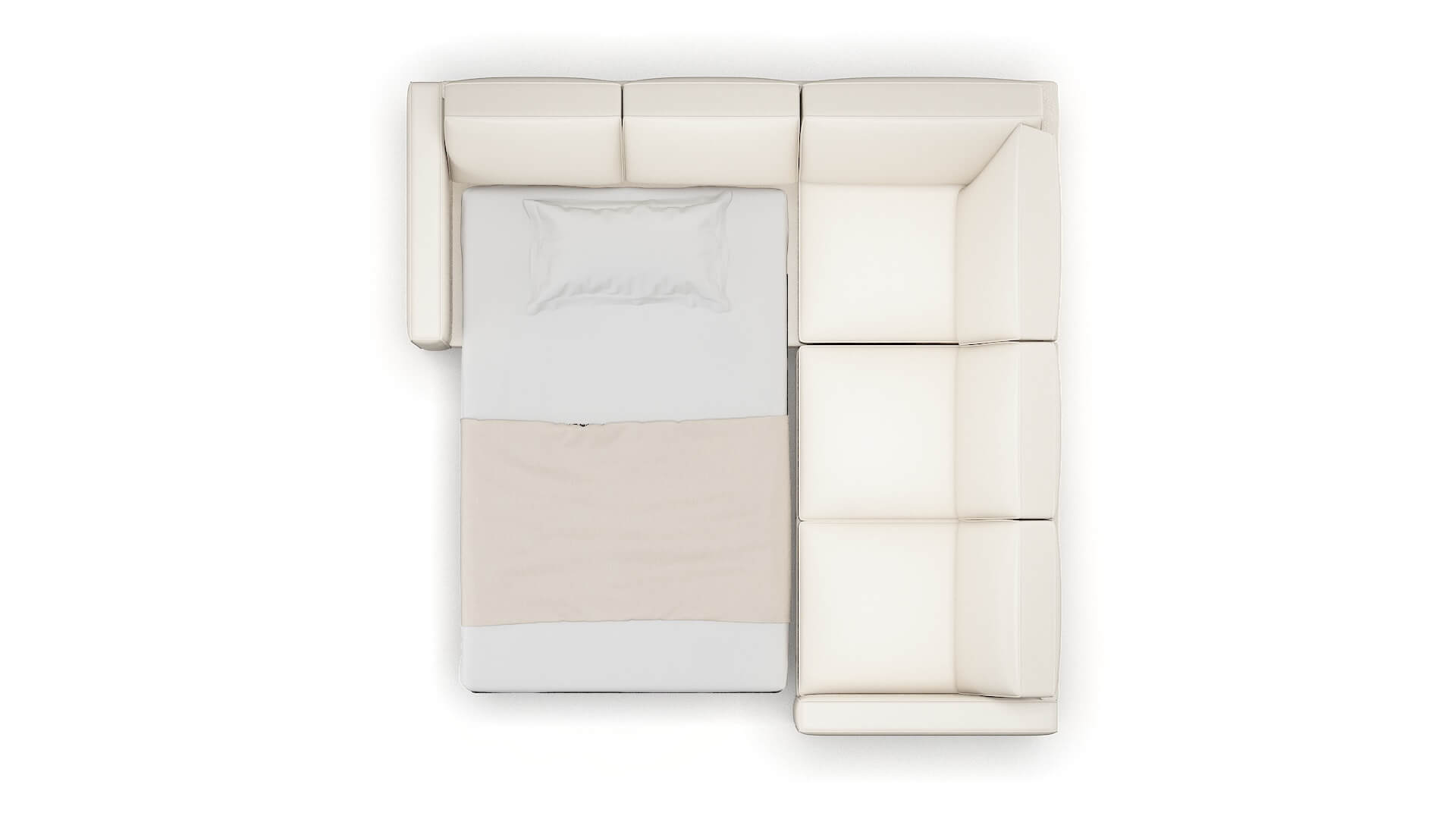 Calgary Urban_d Snow Sectional Sleeper Espresso legs 3