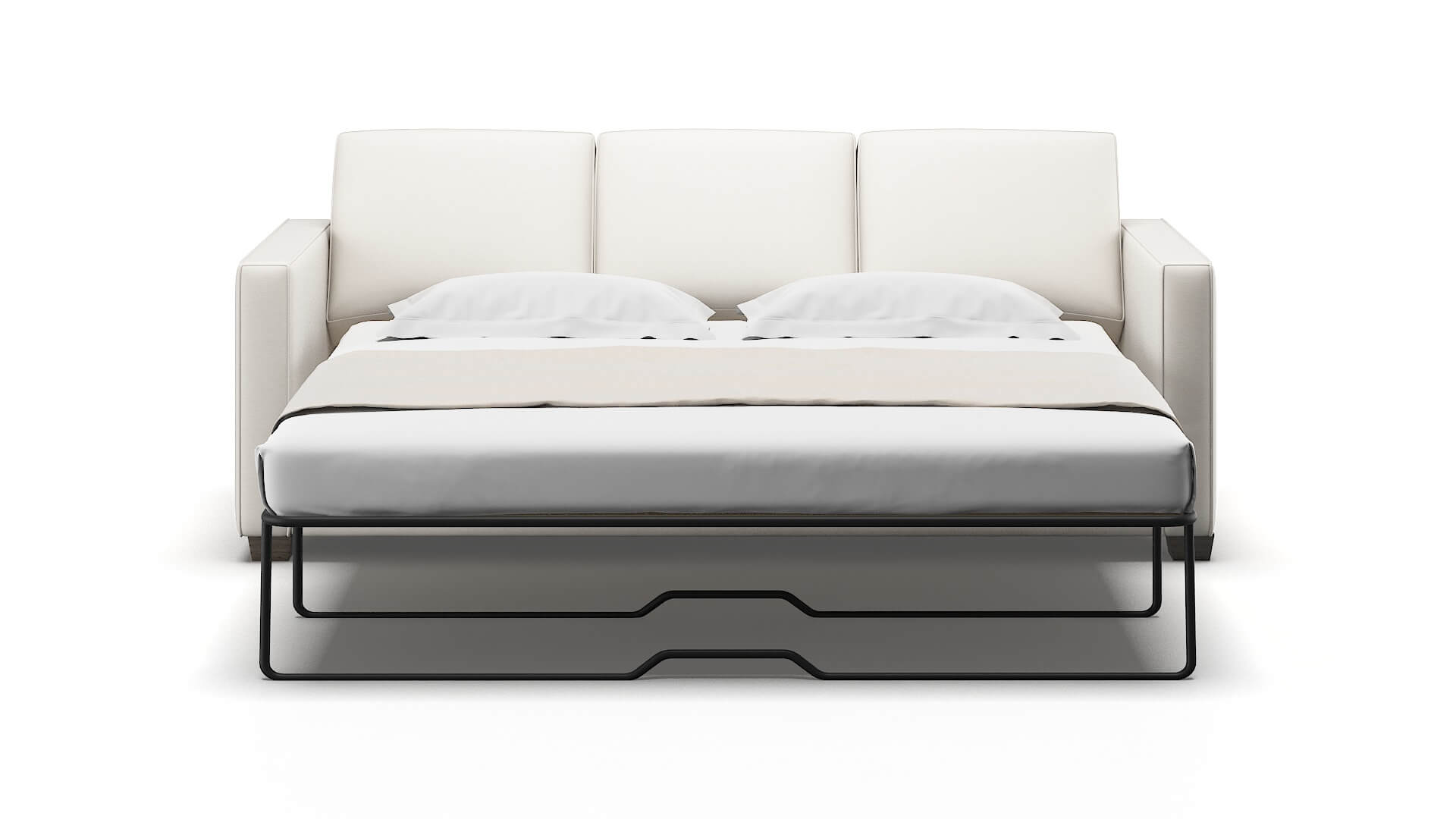 Calgary Venice Eggshell Sofa Sleeper Espresso legs 1