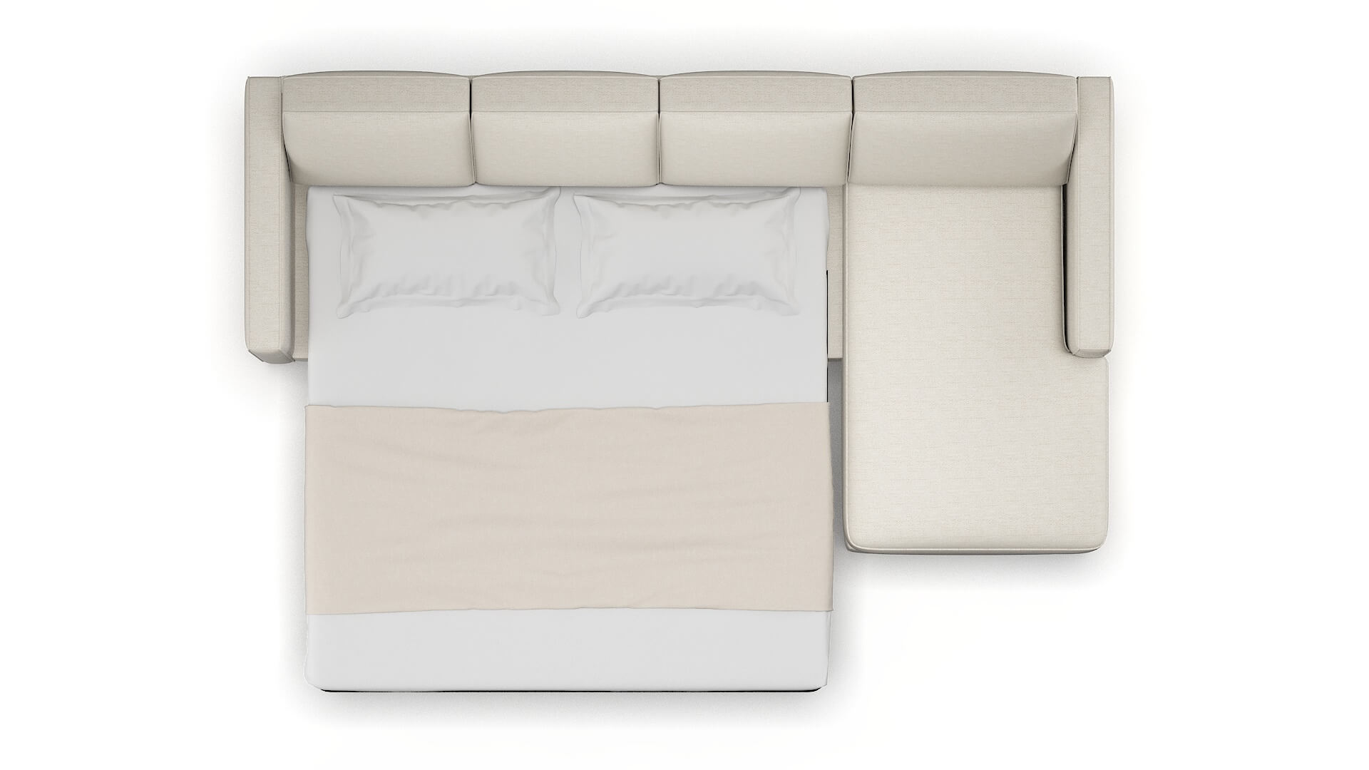 Calgary Venus Cream Panel Sleeper Espresso legs 3