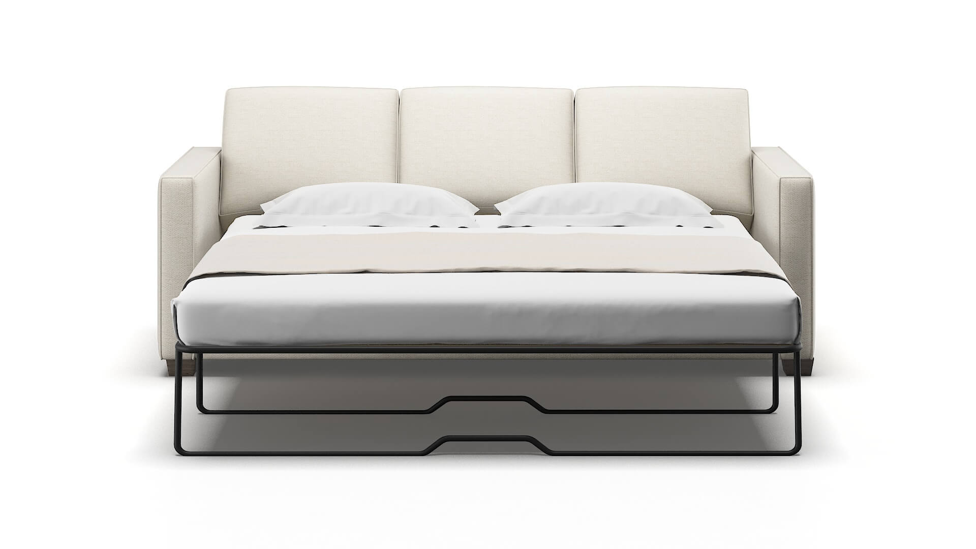 Calgary Venus Cream Sofa Sleeper Espresso legs 1