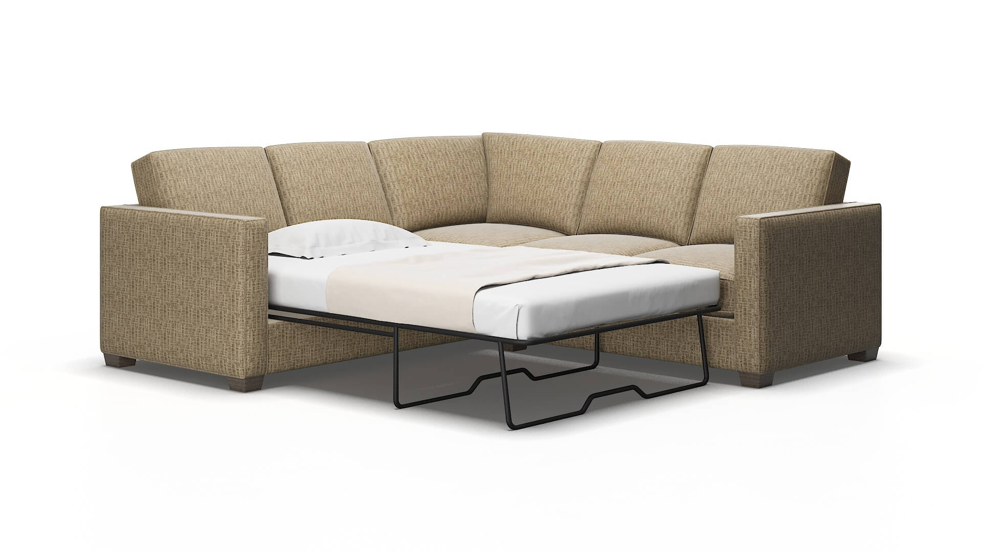 Calgary Venus mocha Sectional sleeper Espresso Legs  2