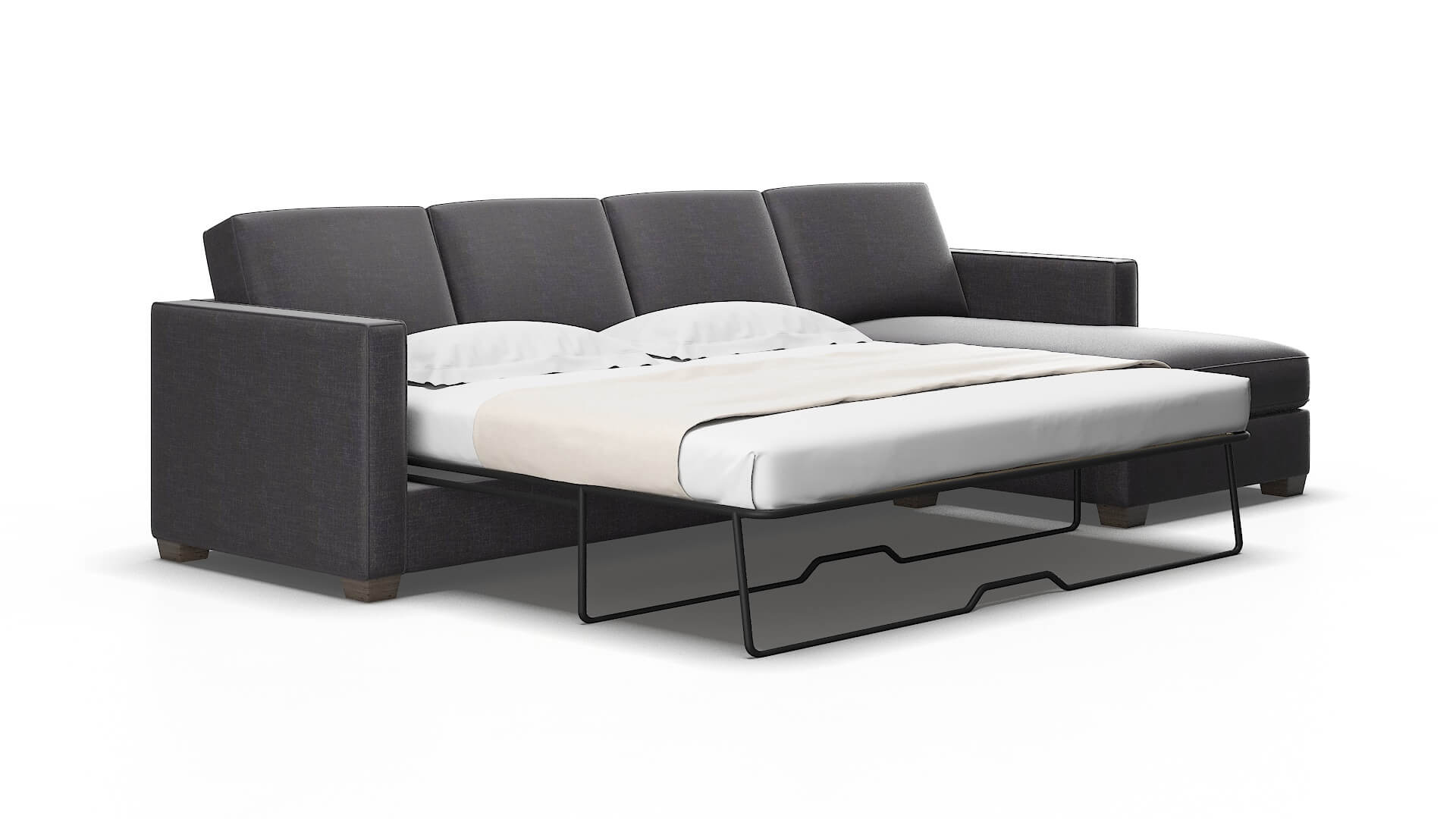 Calgary Venus Onyx Panel Sleeper Espresso legs 2