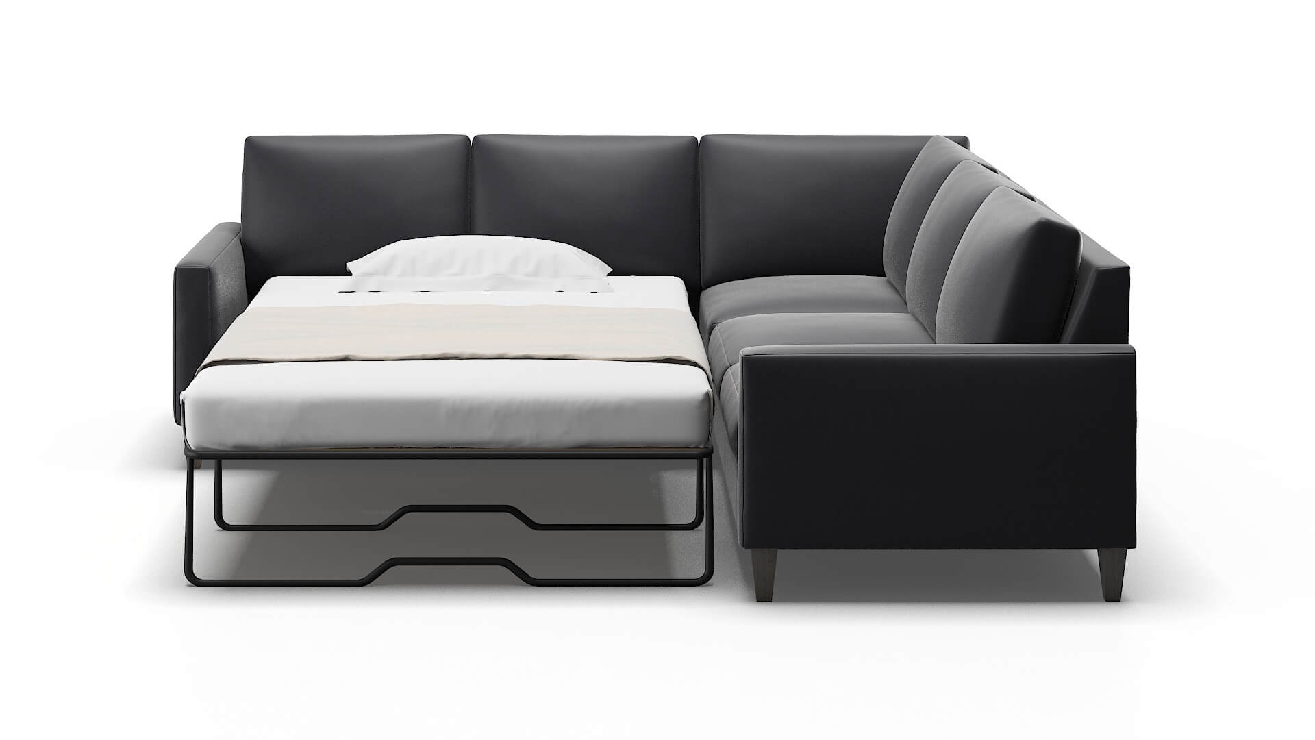 Cannes Atlas_plz Navy Sectional Sleeper Espresso legs 1