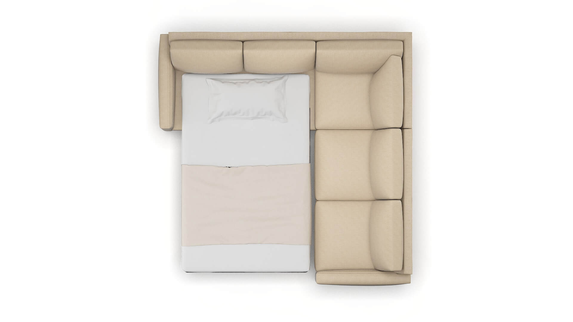 Cannes Avenger Burlap Sectional Sleeper Espresso legs 3