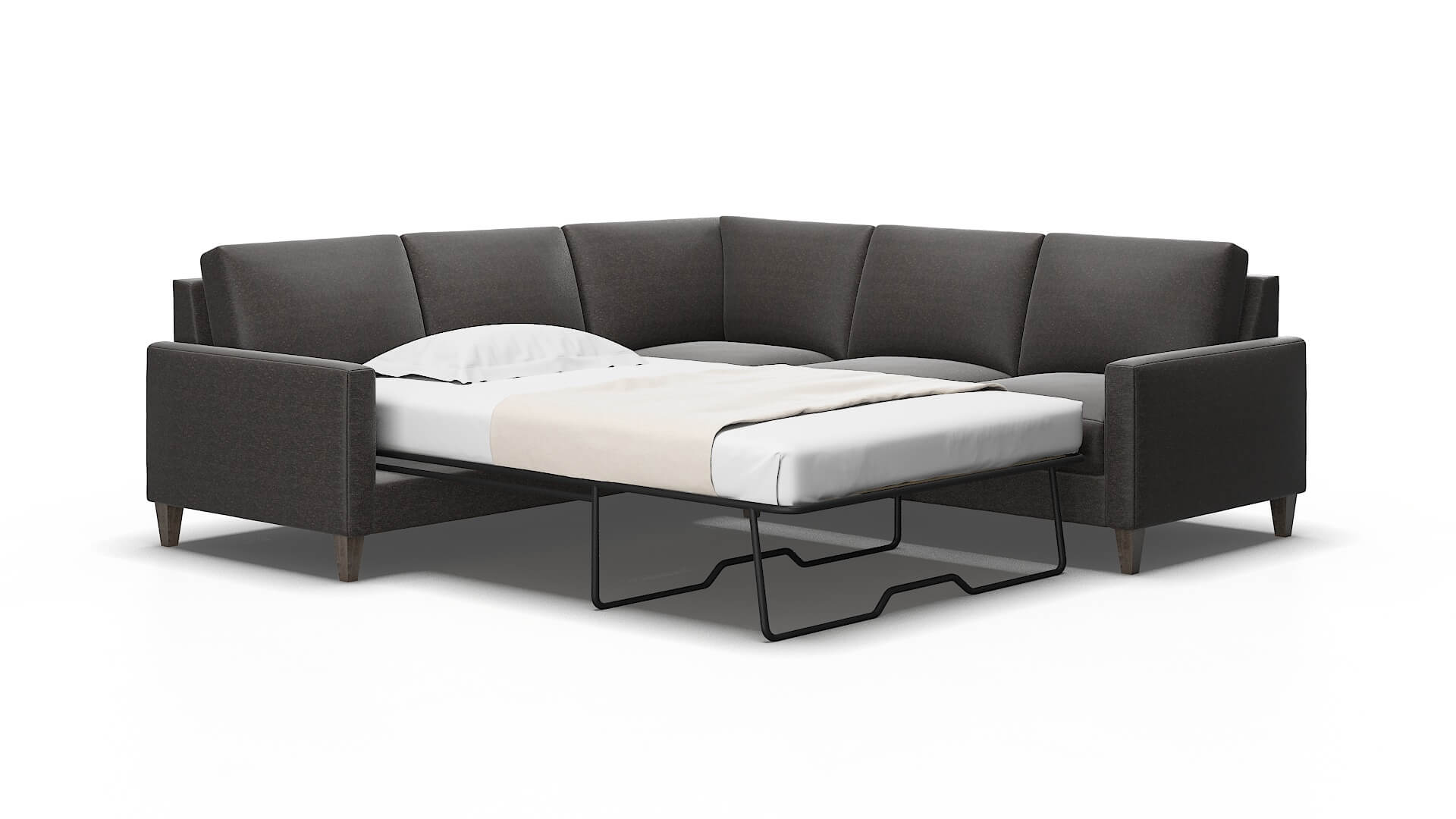 Cannes Avenger denim Sectional sleeper Espresso Legs  2