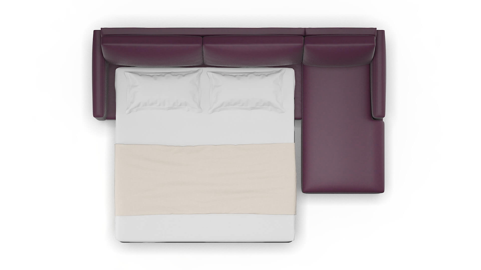 Cannes Bella Aubergine Panel Sleeper Espresso legs 3