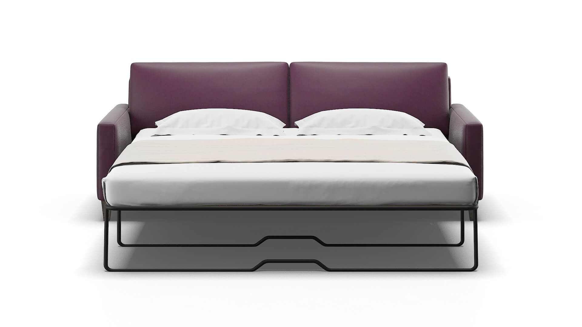Cannes Bella Aubergine Sofa Sleeper Espresso legs 1