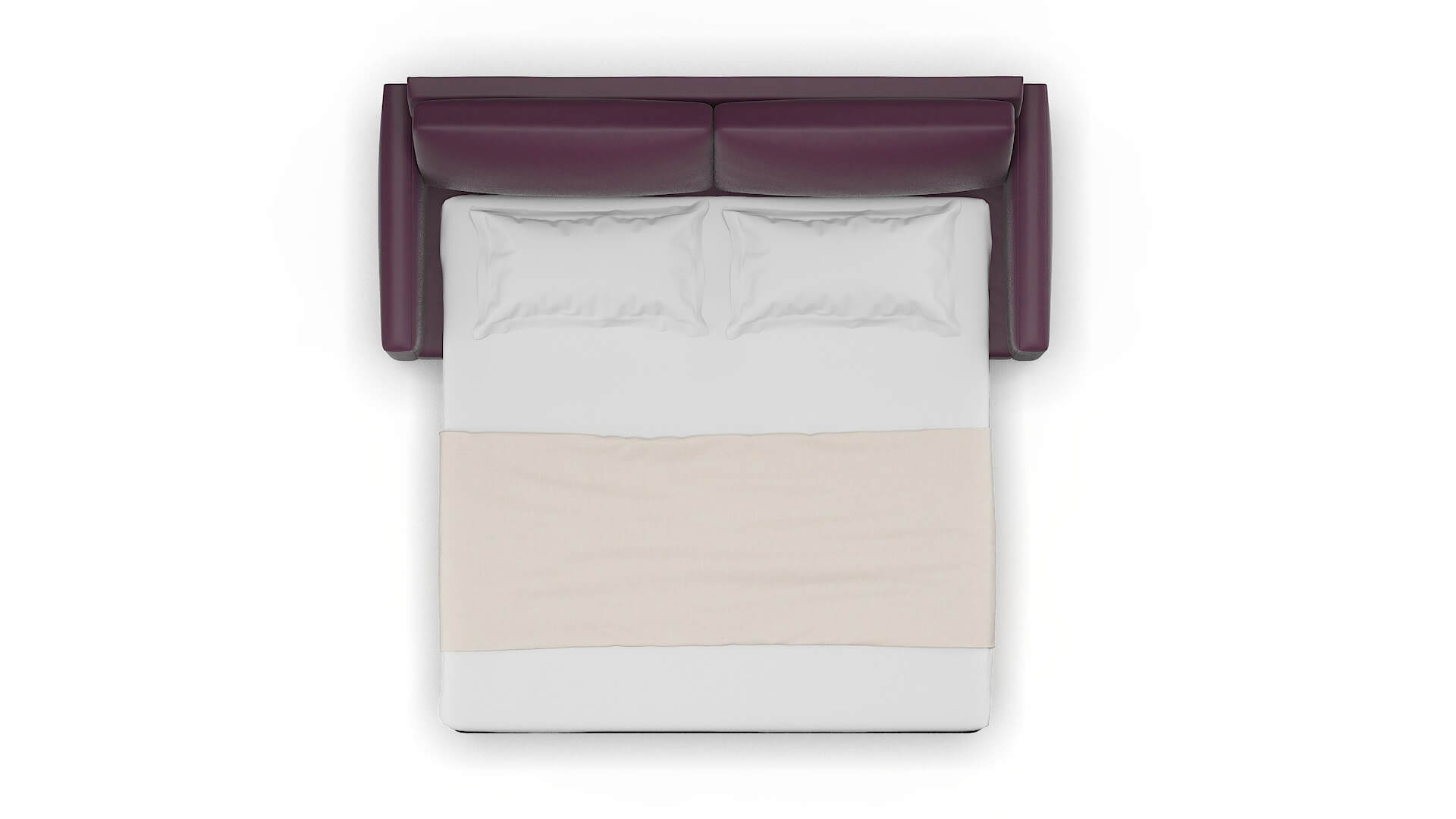 Cannes Bella Aubergine Sofa Sleeper Espresso legs 3