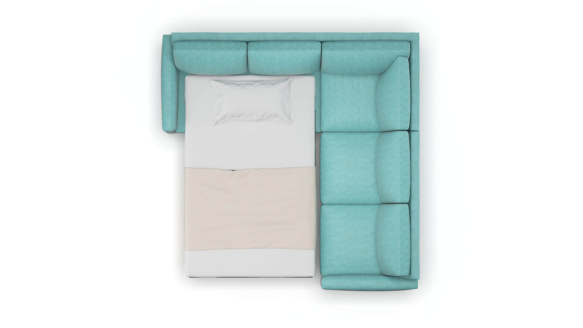 Cannes Bella Caribbean Sectional Sleeper Espresso legs 3