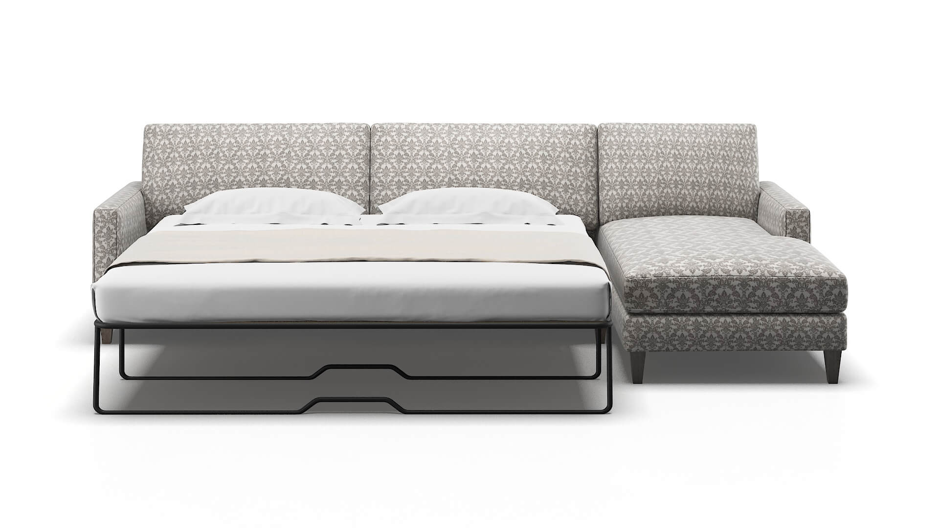 Cannes Bergamo Dove Panel Sleeper Espresso legs 1