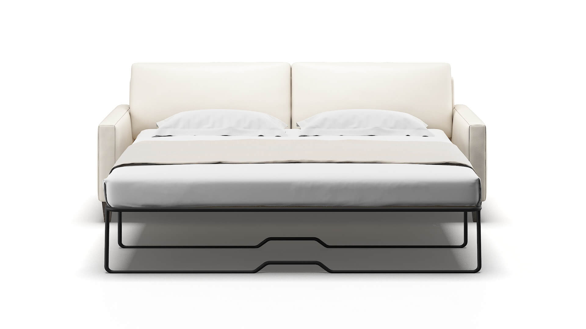Cannes Blanche Milky Sofa Sleeper Espresso legs 1