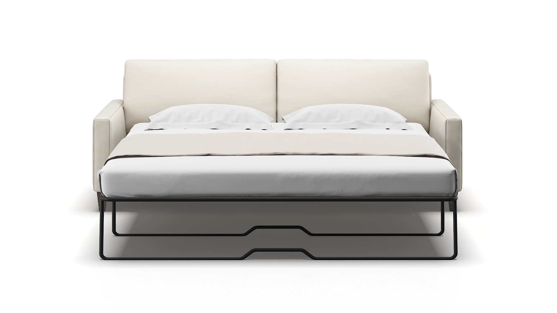 Cannes Bungalow Ivory Sofa Sleeper Espresso legs 1