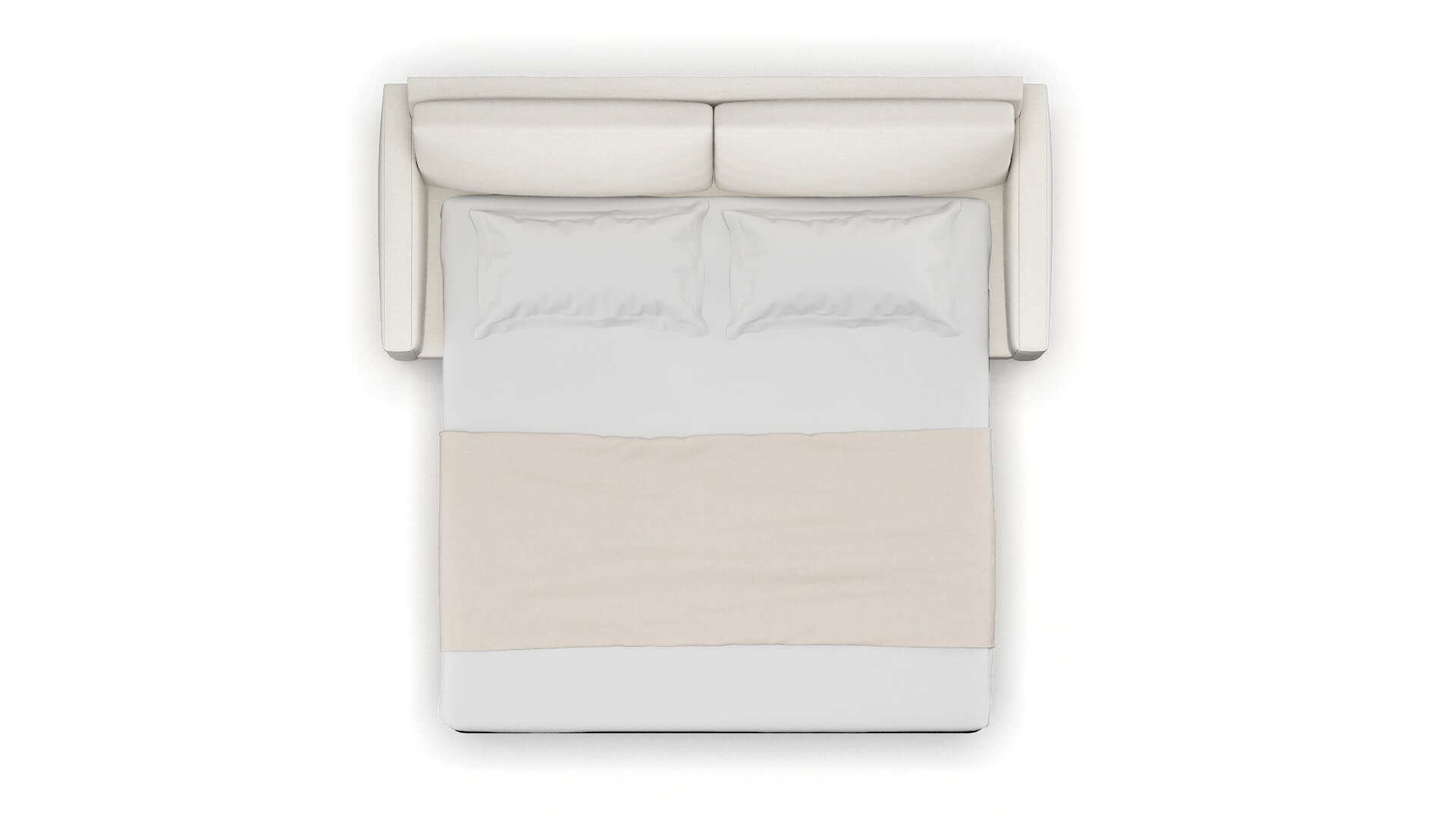 Cannes Catalina Ivory Sofa Sleeper Espresso legs 3