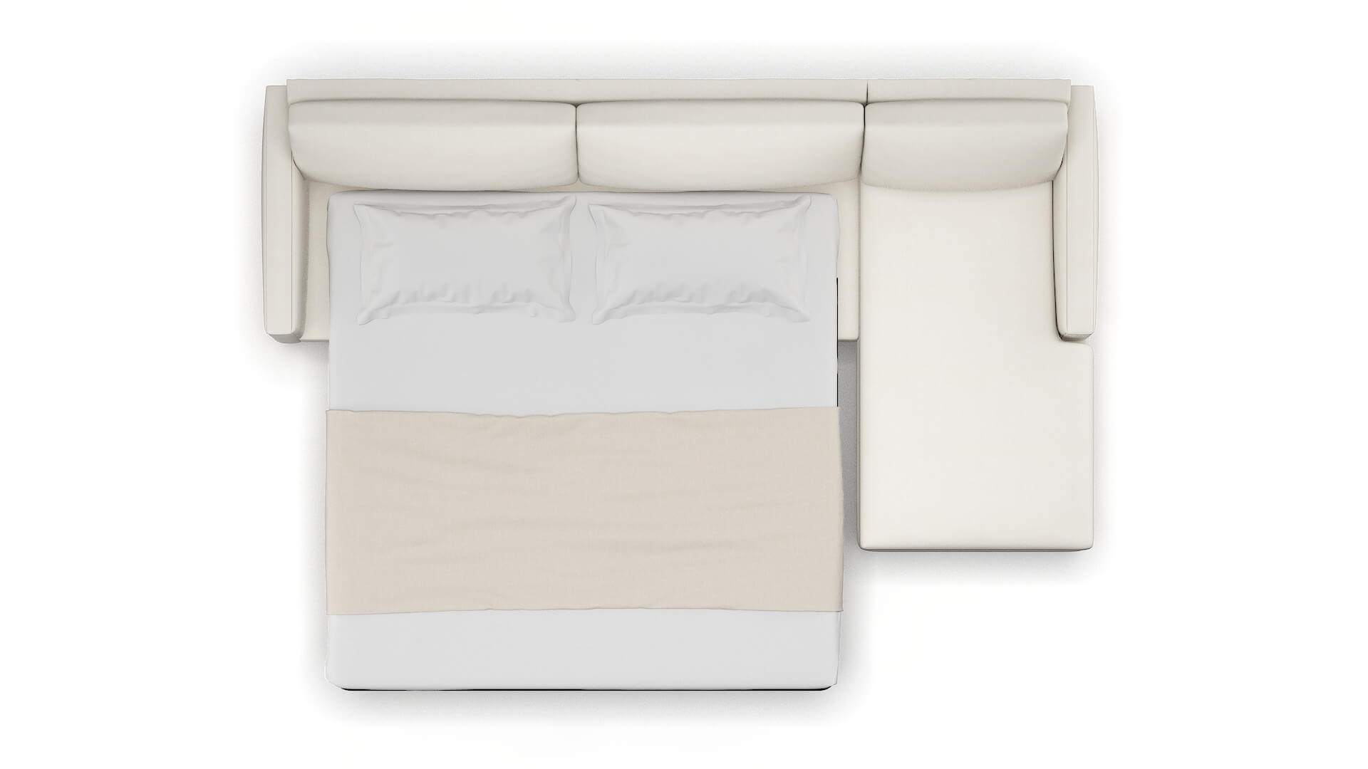 Cannes Chance Bone Panel Sleeper Espresso legs 3