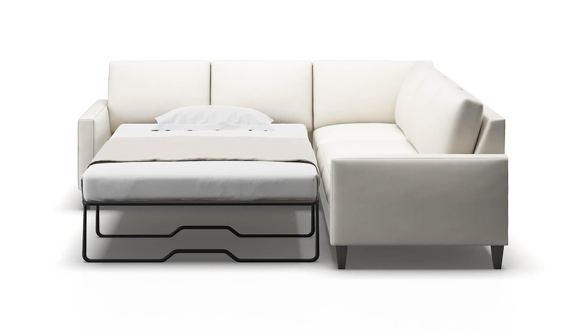 Cannes Chance Bone Sectional Sleeper Espresso legs 1