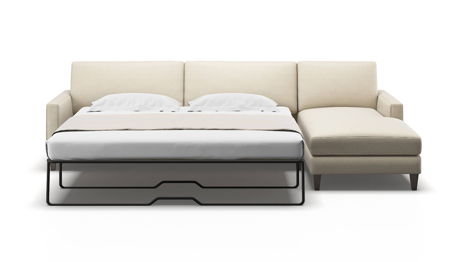 Cannes Chance Sand Panel Sleeper Espresso legs 1