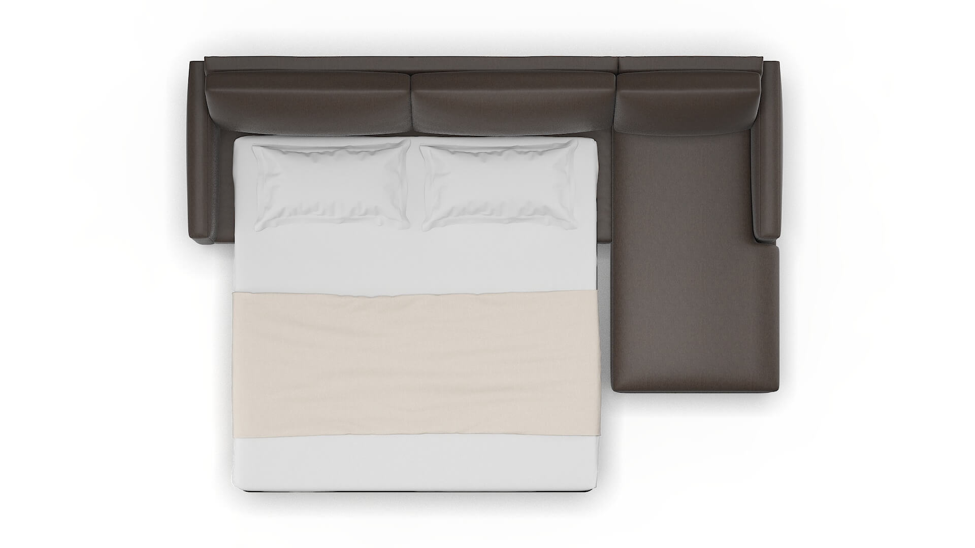 Cannes Cosmo Chocolate Panel Sleeper Espresso legs 3