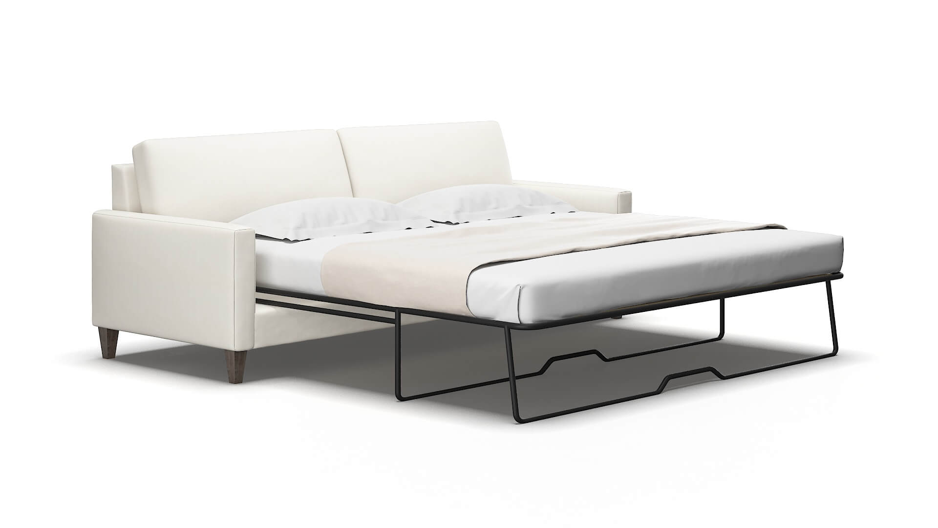 Cannes Cosmo ivory Sofa sleeper Espresso Legs  2