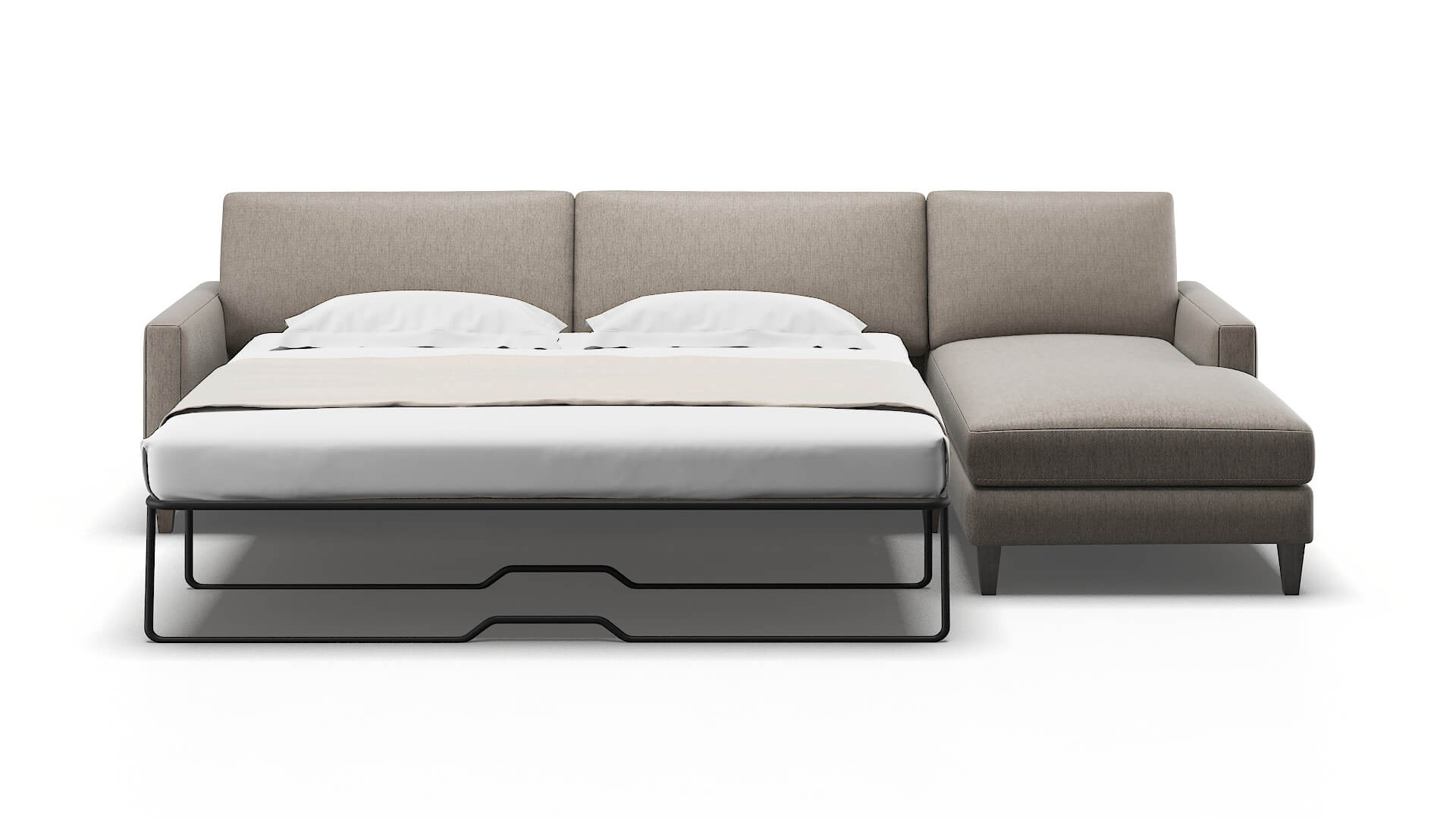 Cannes Cosmo Taupe Panel Sleeper Espresso legs 1