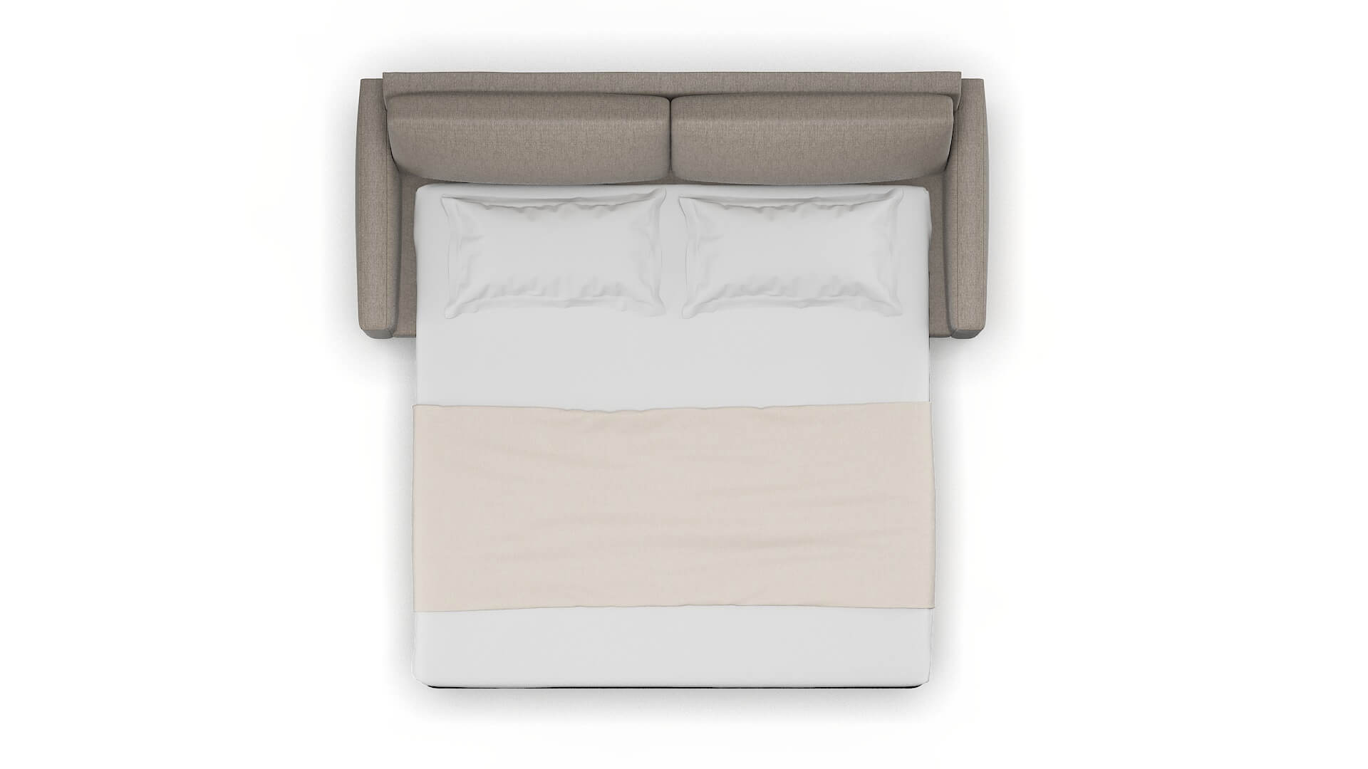 Cannes Cosmo Taupe Sofa Sleeper Espresso legs 3