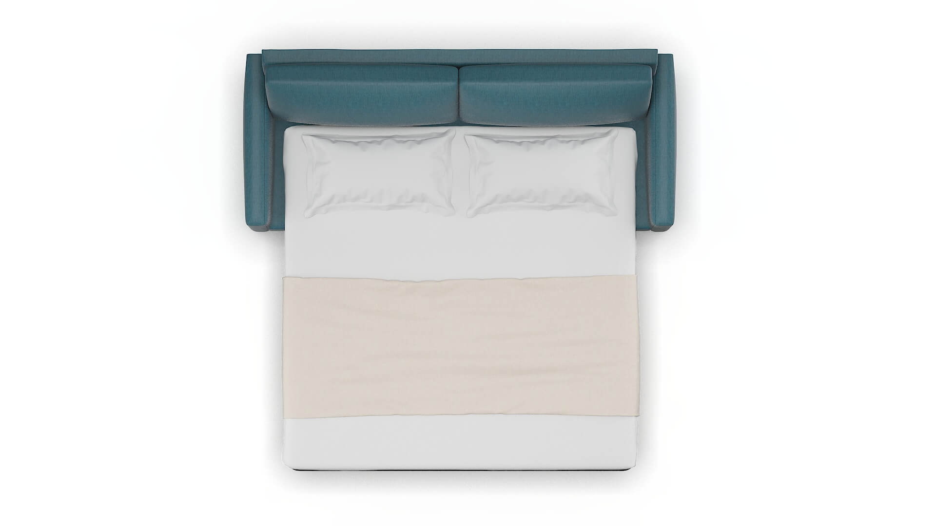 Cannes Cosmo Teal Sofa Sleeper Espresso legs 3