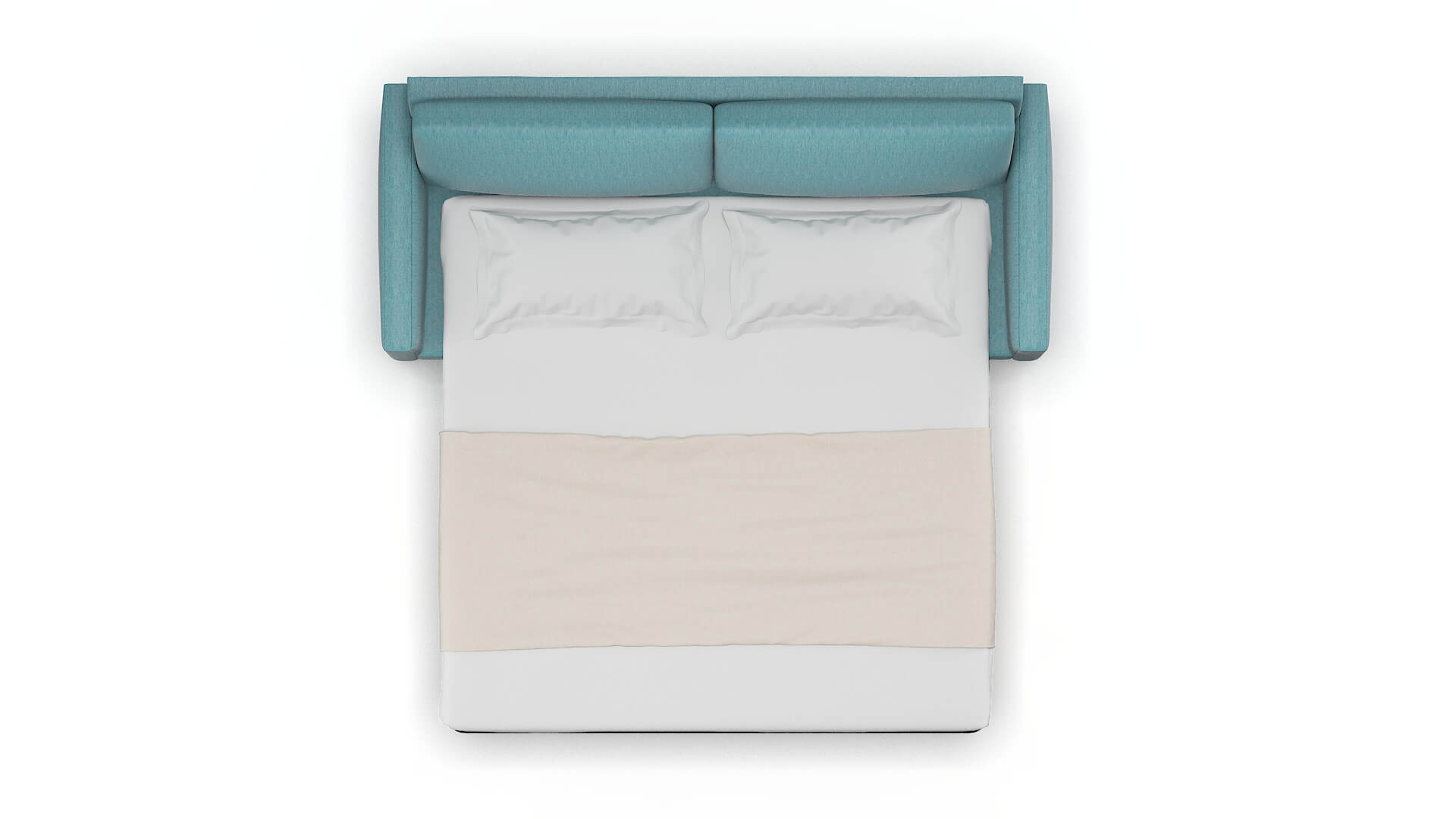 Cannes Cosmo Turquoise Sofa Sleeper Espresso legs 3