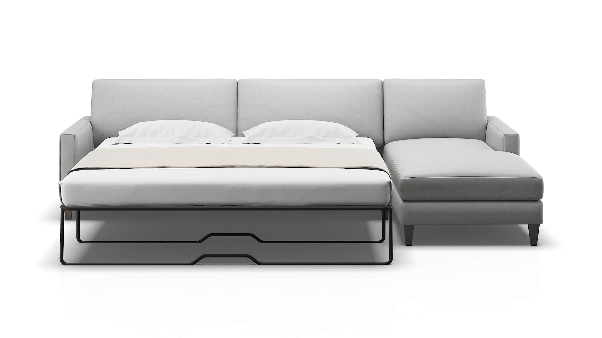 Cannes Dawson Platinum Panel Sleeper Espresso legs 1