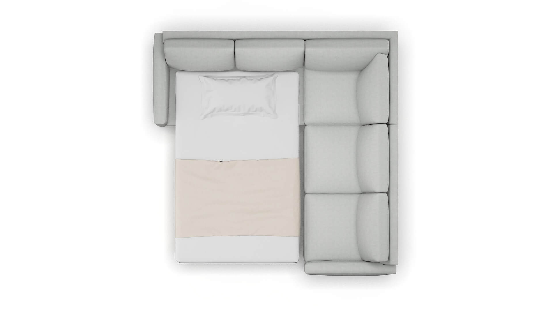 Cannes Dawson Platinum Sectional Sleeper Espresso legs 3