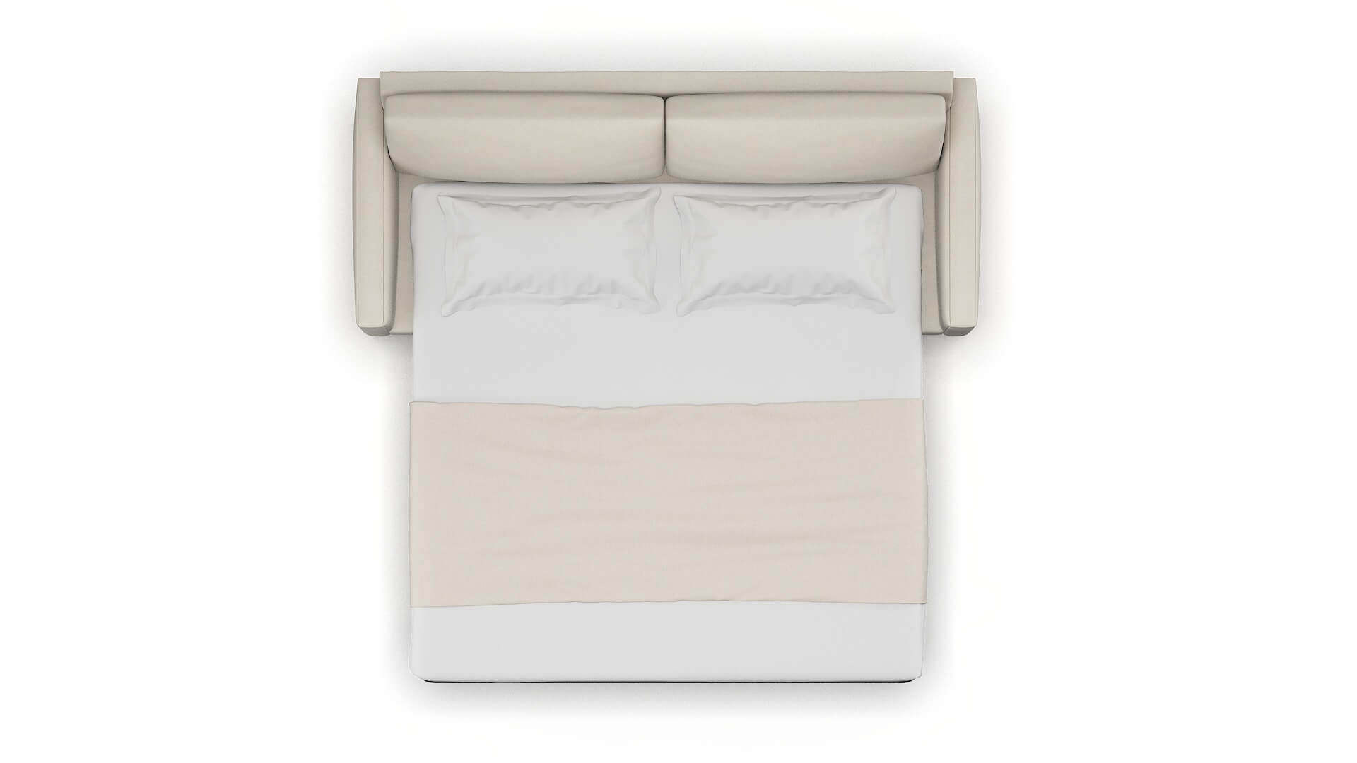 Cannes Dawson Sand Sofa Sleeper Espresso legs 3