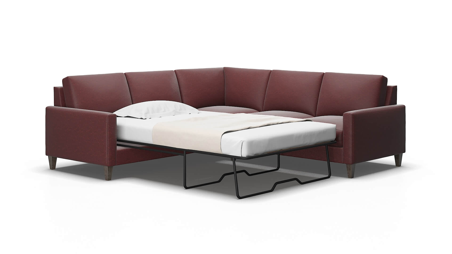Cannes Derby berry Sectional sleeper Espresso Legs  2