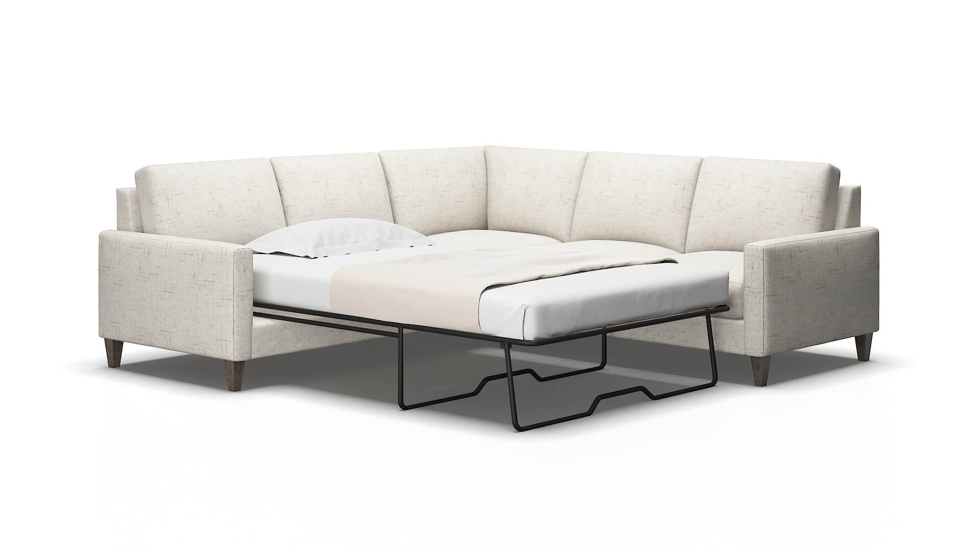 Cannes Derby taupe Sectional sleeper Espresso Legs  2