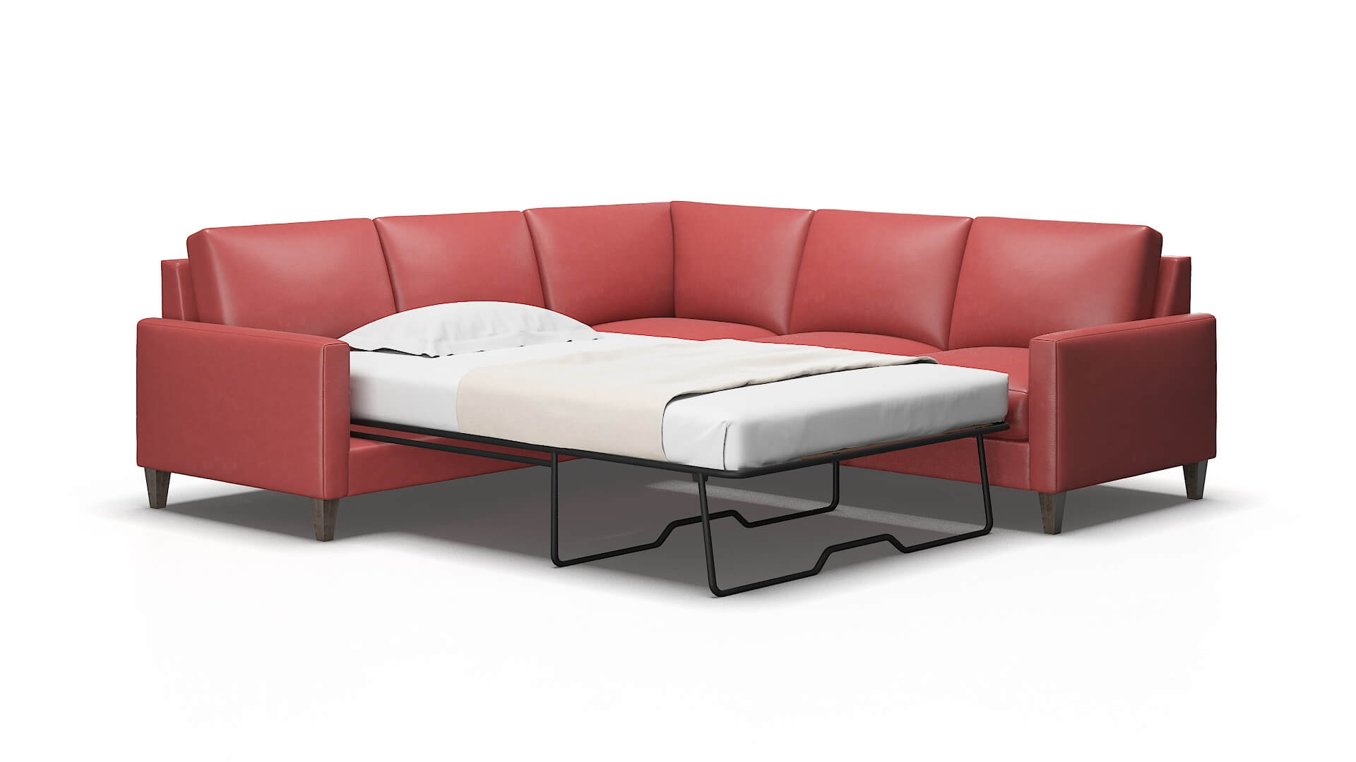 Cannes Dillion cordovan Sectional sleeper Espresso Legs  2