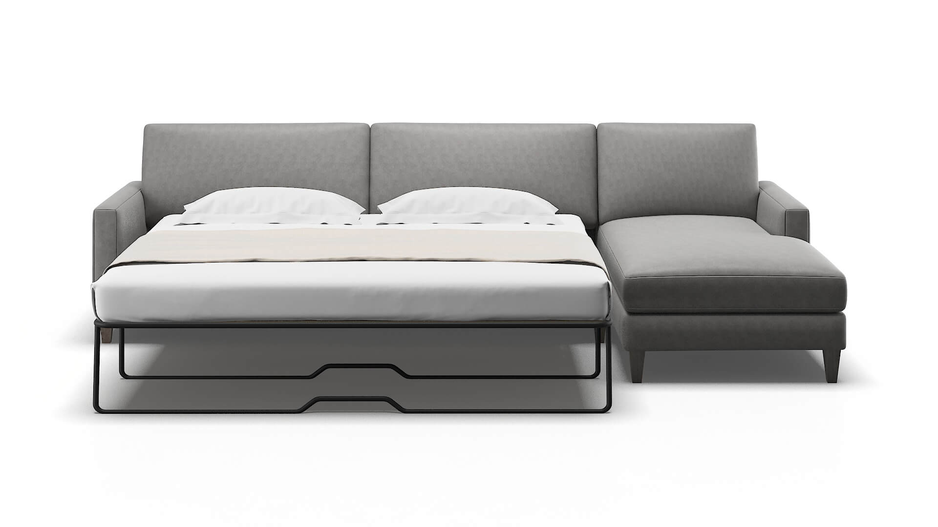 Cannes Dream_d Charcoal Panel Sleeper Espresso legs 1