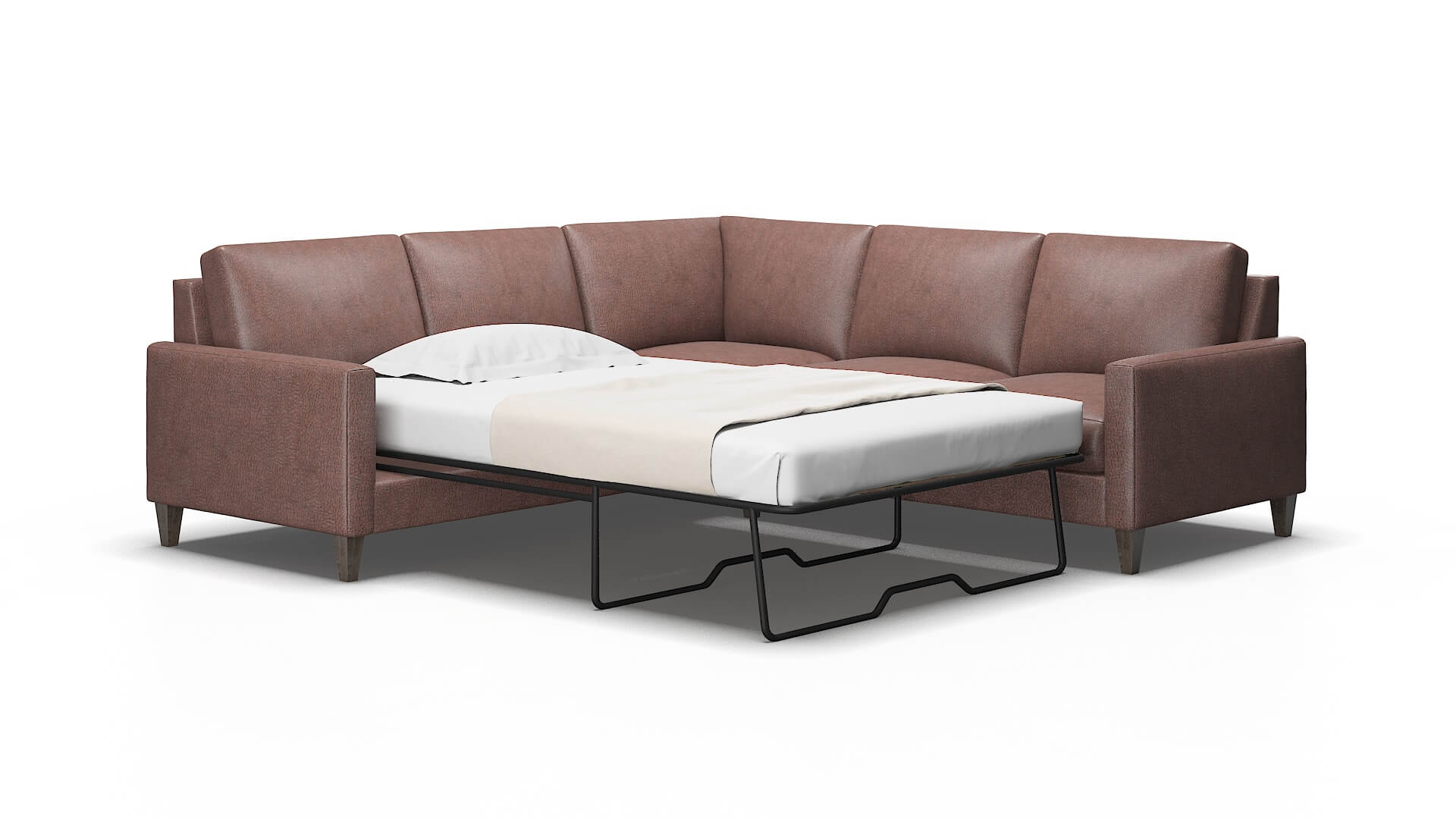 Cannes Ford brown Sectional sleeper Espresso Legs  2