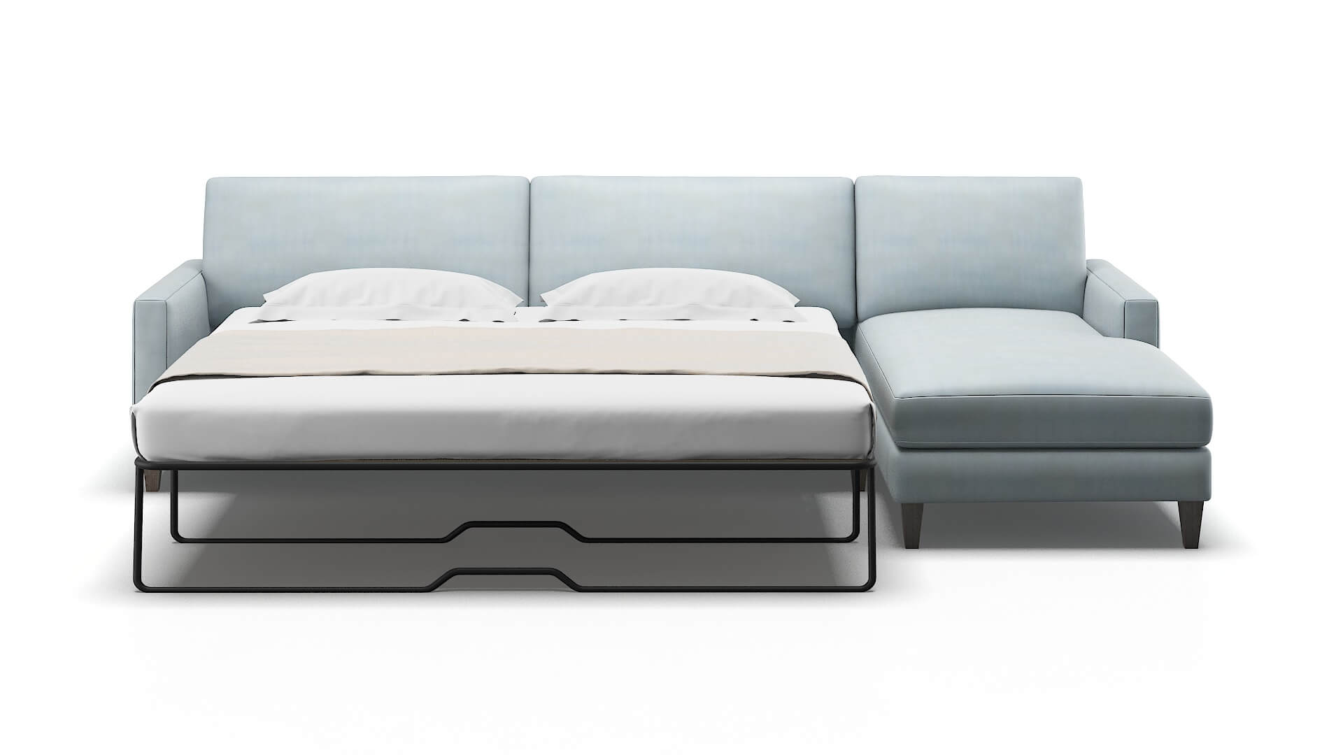 Cannes Hathaway Aqua Panel Sleeper Espresso legs 1