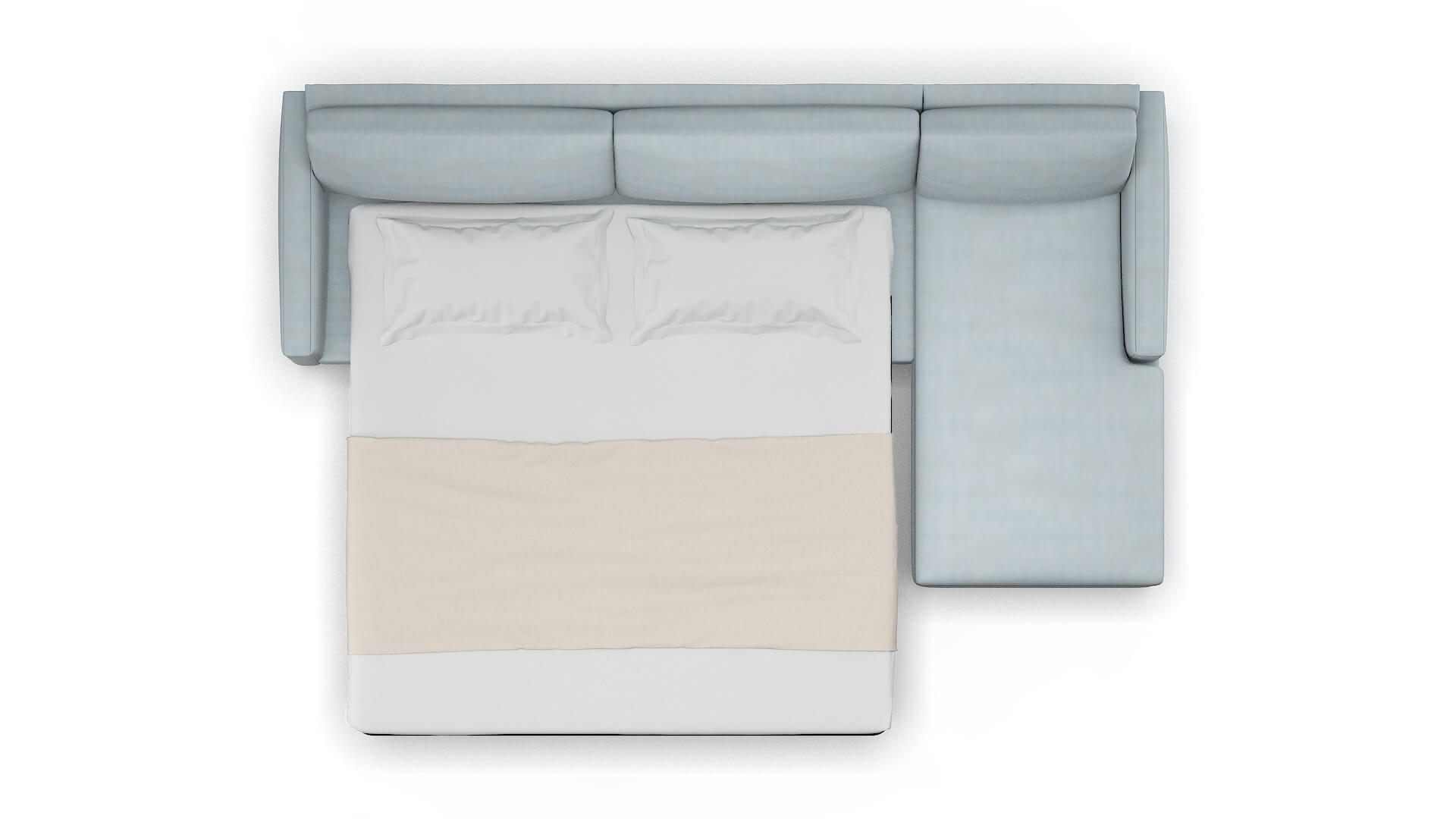 Cannes Hathaway Aqua Panel Sleeper Espresso legs 3