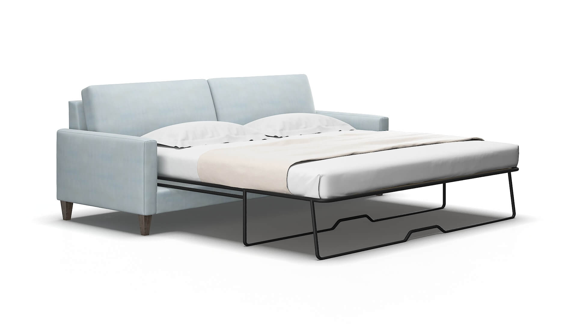 Cannes Hathaway aqua Sofa sleeper Espresso Legs  2