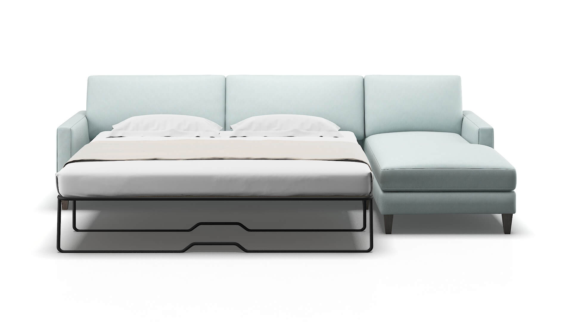 Cannes Hepburn Peridot Panel Sleeper Espresso legs 1