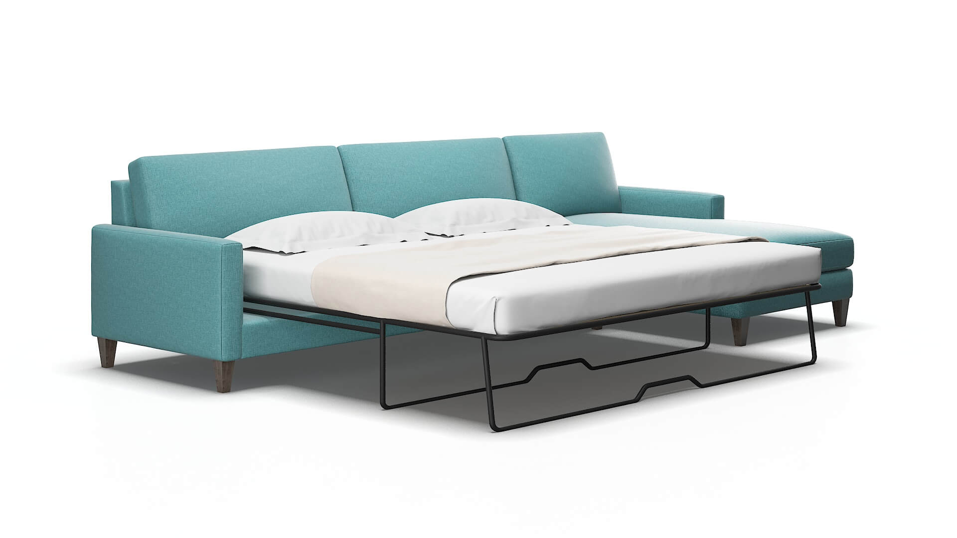 Cannes Hepburn_hrp emerald Panel sleeper Espresso Legs  2
