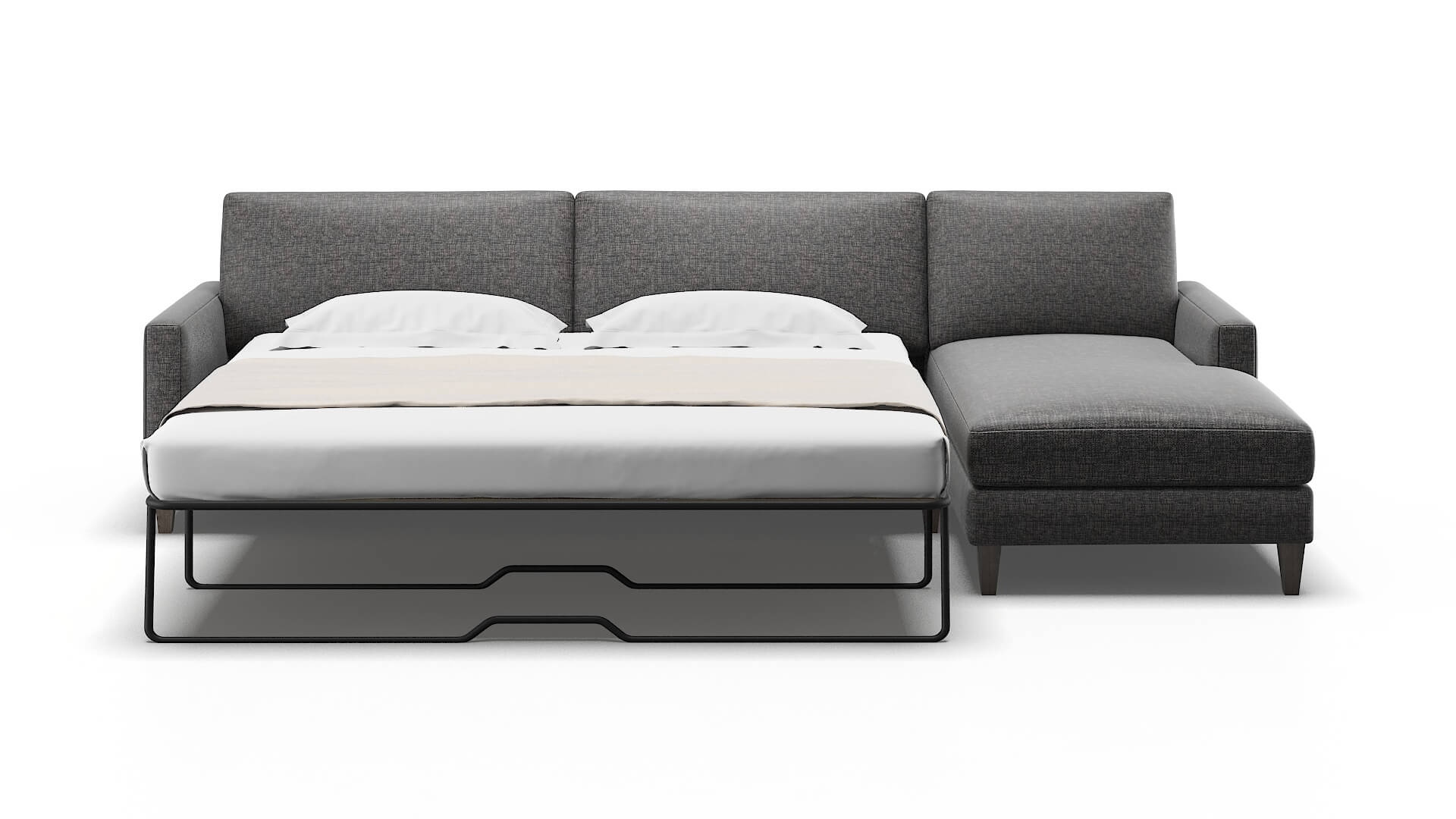 Cannes Insight Charcoal Panel Sleeper Espresso legs 1