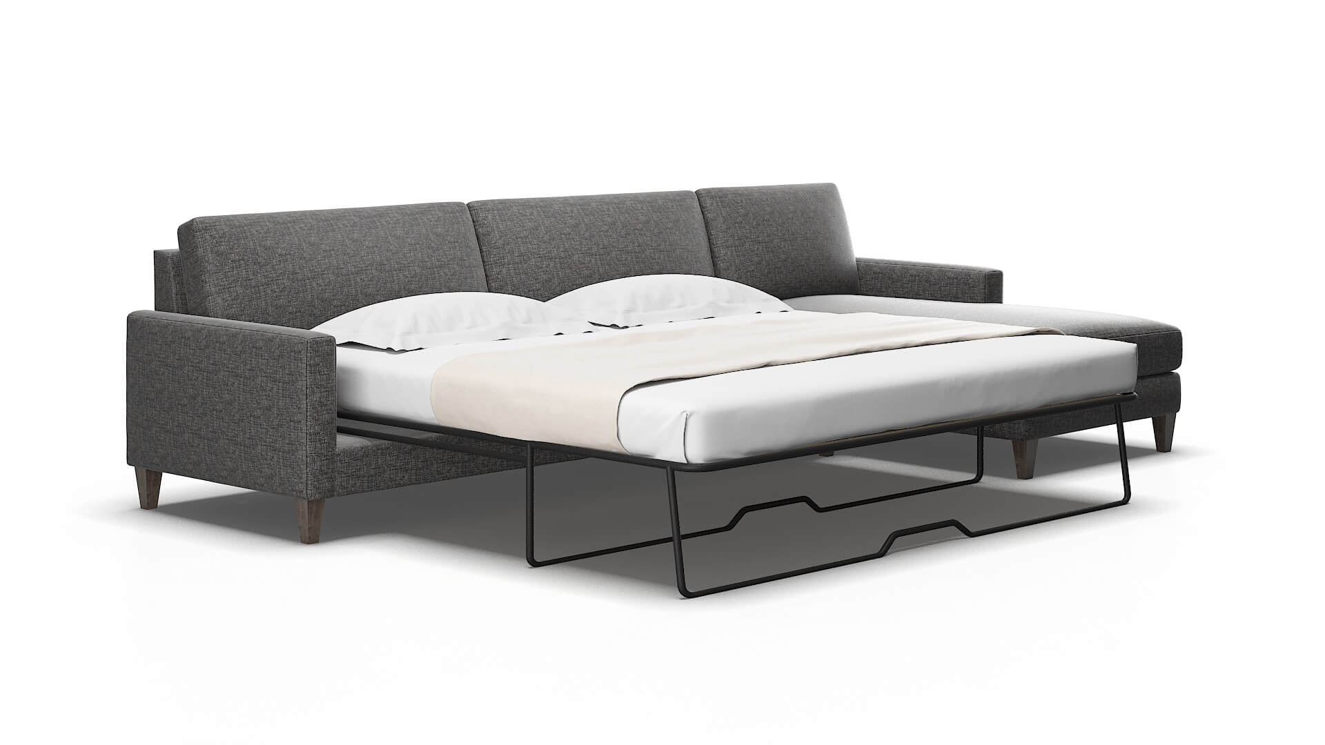 Cannes Insight charcoal Panel sleeper Espresso Legs  2