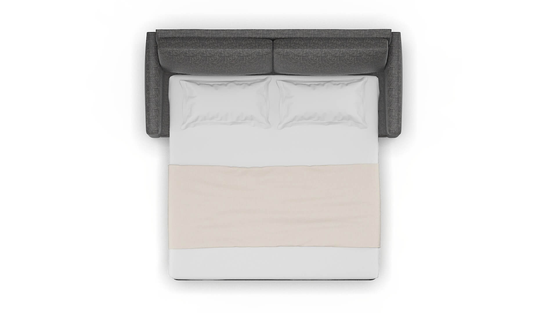 Cannes Insight Charcoal Sofa Sleeper Espresso legs 3