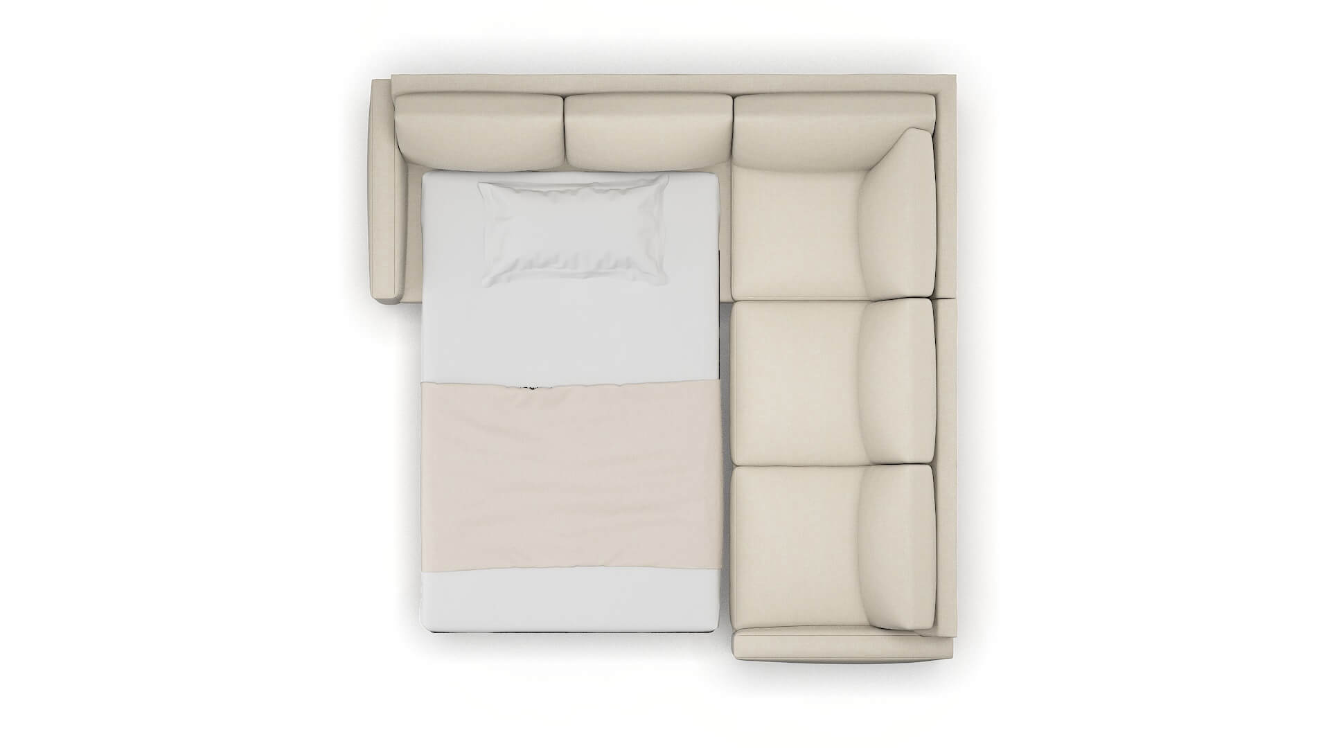 Cannes Keylargo Almond Sectional Sleeper Espresso legs 3