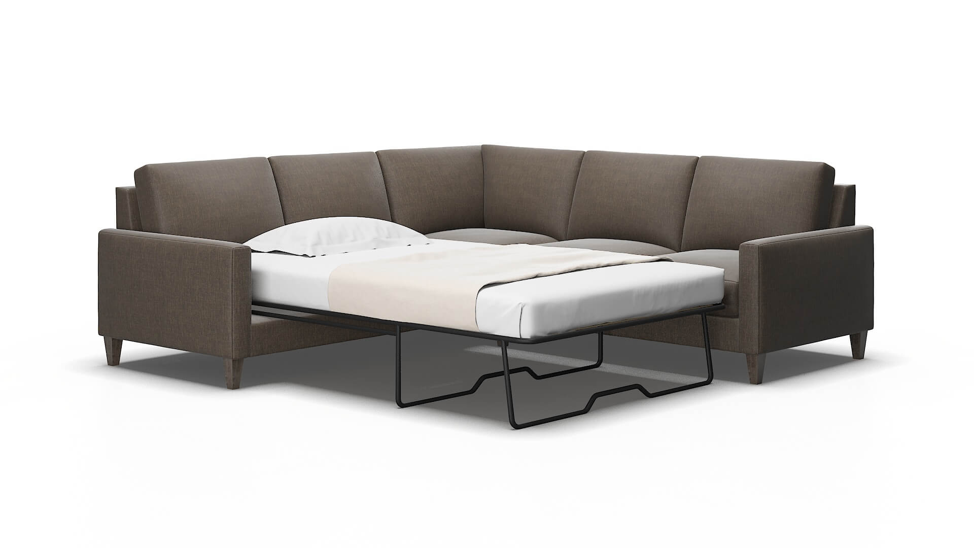 Cannes Keylargo bark Sectional sleeper Espresso Legs  2