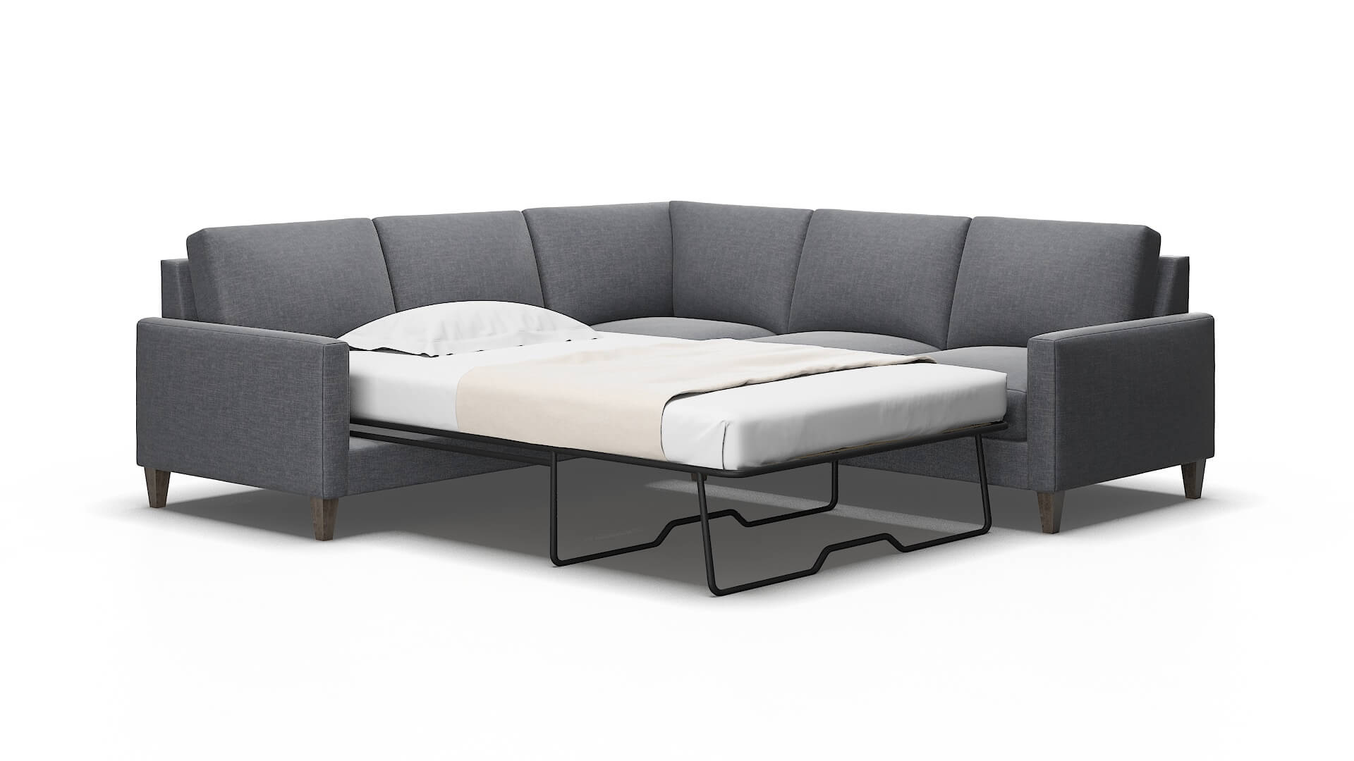 Cannes Keylargo graphite Sectional sleeper Espresso Legs  2