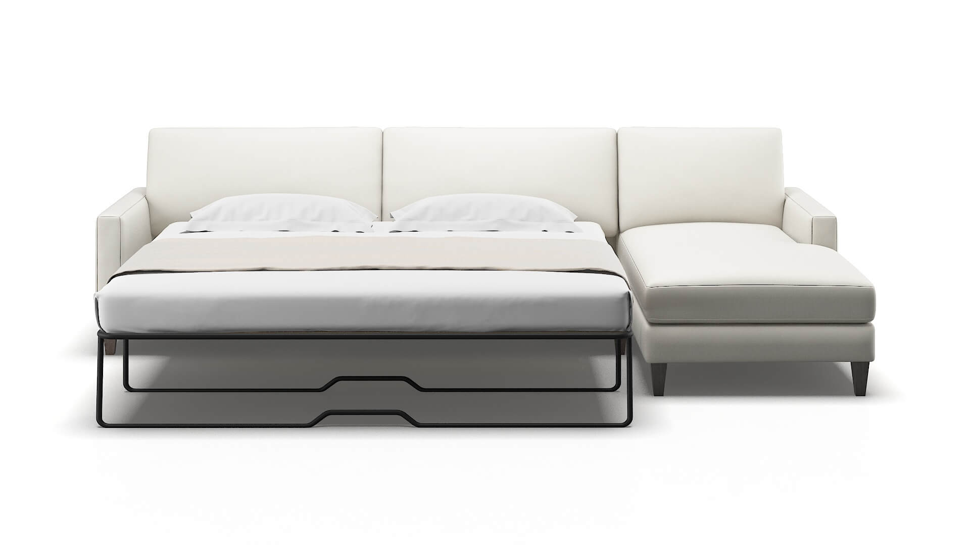 Cannes Keylargo Oatmeal Panel Sleeper Espresso legs 1