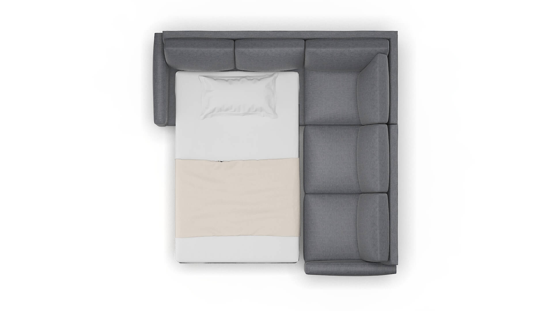 Cannes Lana Onyx Sectional Sleeper Espresso legs 3