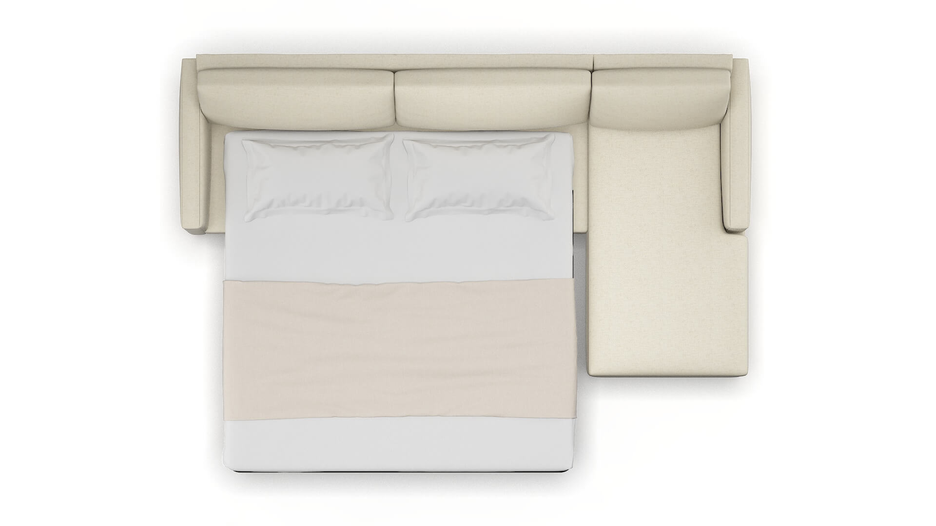 Cannes Lana Sand Panel Sleeper Espresso legs 3